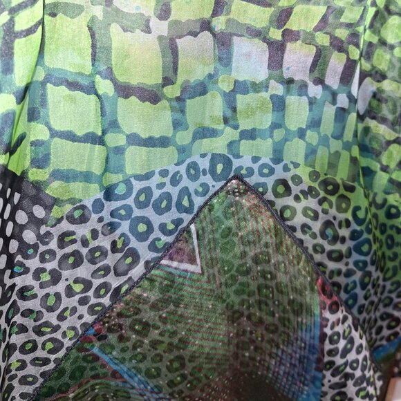 CAROLINE ROSE – Plus size—1X and 2X-- Women 100 % silk open jacket blazer - Picture 3 of 9